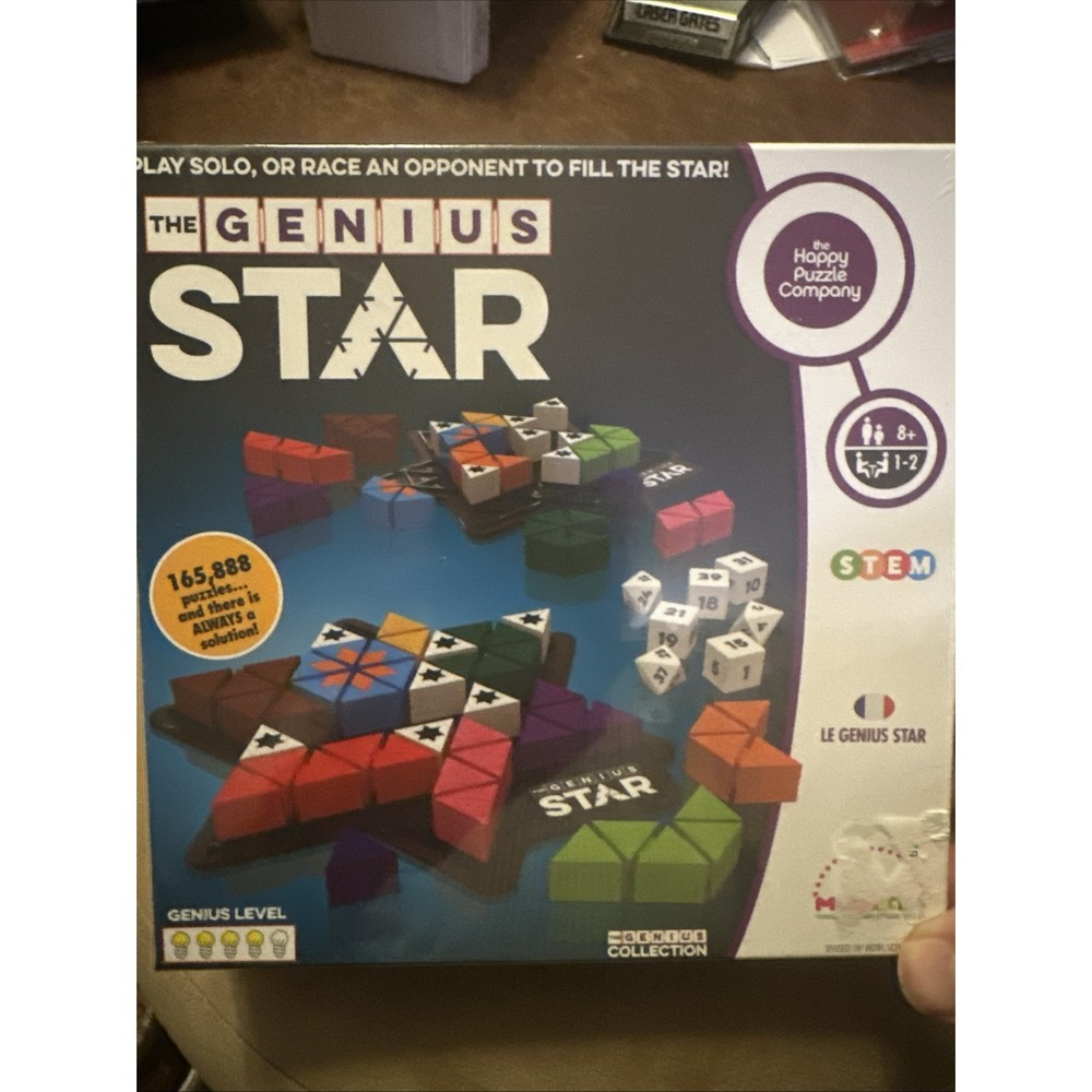 New Sealed "The Genius Star" Toy Of The Year Award Board Game Happy Puzzle STEM